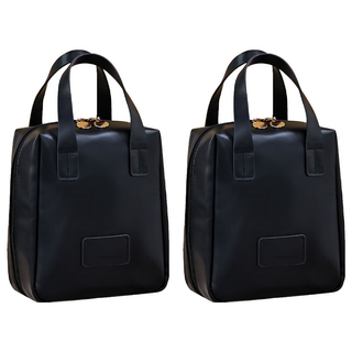 小麥購物 貝殼手提化妝包 L433, 2個, 黑色