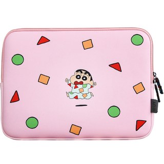 Shinchan 蠟筆小新 睡衣圖案 iPad 筆電包, 粉紅色