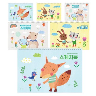 DGRM 스케치북 랜덤발송 130g, 8절, 6개, 30매