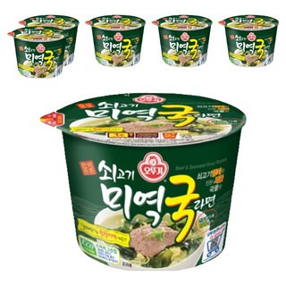 OTTOGI 不倒翁 碗裝牛肉海帶湯麵 100g, 6入