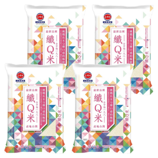 三好米 纖Q米, 低澱粉高纖維 增添飽足感, CNS 二等, 1.5kg, 4包