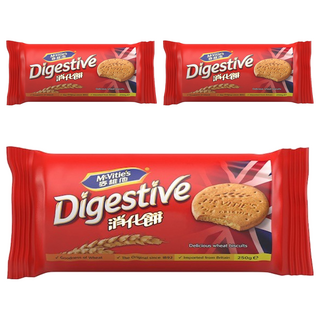 McVitie's 麥維他 消化餅 美味小麥餅乾 英國進口, 250g, 3包