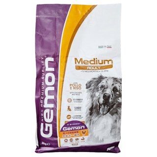Gemon 啟蒙 中大型成犬 飼料 義大利製造 無基因改造, 雞肉, 3kg, 1袋