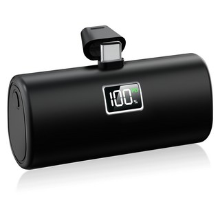 YINTO 도킹형 고속충전 PD 20w 일체형 휴대용 미니 보조배터리 C타입, XPB1-C, 블랙