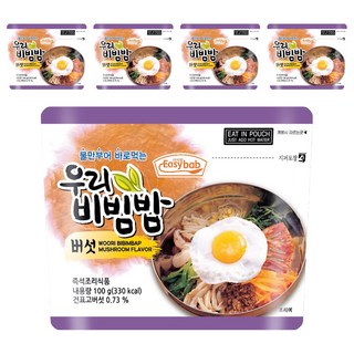 Easy bab 香菇風味拌飯即食包, 100g, 5個