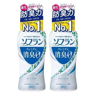 LION 獅王 Soflan 消臭衣物柔軟精 純白香草香, 有效去除抑制衣物上難聞的氣味, 植物性配方讓纖維柔軟, 嬰兒衣服也適用, 550ml, 2瓶