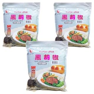 飛馬 細粉純黑胡椒，馬來西亞特選研磨，100%原粒胡椒，辛辣芳香, 600g, 3包