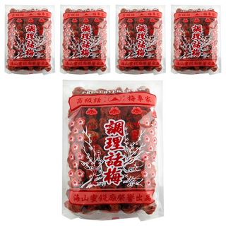 海山 本中紅 調理話梅 生津止渴, 500g, 5包