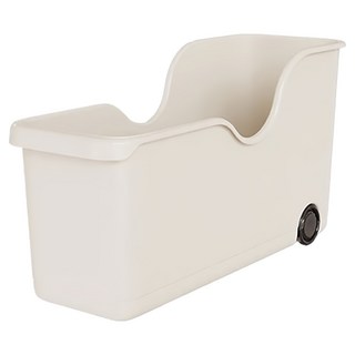 鍋具收納架 帶輪收納盒 多場景使用, 白色, 1個, 1層