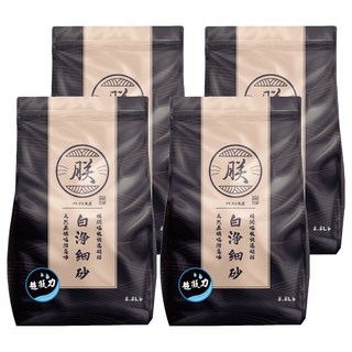 朕 頂級無塵礦砂 白淨細砂, 99%無塵, 八重過濾, 快速凝結, 高品質, 價格實惠, 超凝力, 8.8lb, 4袋