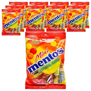 mentos 曼陀珠 迷你曼陀珠 綜合水果口味, 150g, 10袋