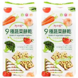 御之味 9種蔬菜餅乾，自然美味, 180g, 2袋