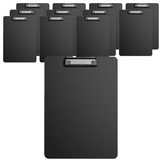 A4文件平板夾 31 x 22 x 0.25cm 平板夾, 經典黑, 12個