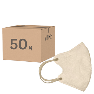 Deguan 德冠 醫用口罩 零觸感成人3D立體, 50片, 1盒, 漾光奶