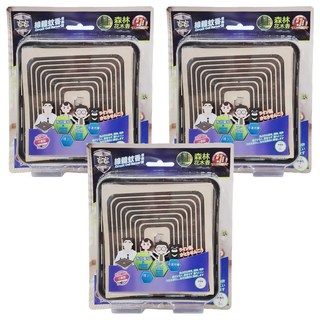 家家 線體紙蚊香 5片+燃燒盤 森林花木香 防治蚊子和小黑蚊, 25g, 3組