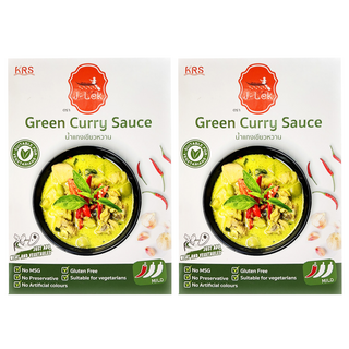 J-LEK 綠咖哩醬, 無味精, 無防腐劑, 無人工色素, 適合素食者, 無麩質, 250g, 2盒