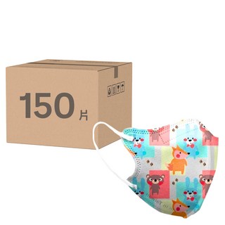 JUN 郡昱 兒童立體醫療口罩, 動物派對, 30片, 5盒