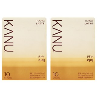 KANU 漸層奶香拿鐵咖啡 無添加糖 隨身包裝, 13.5g, 10條, 2盒