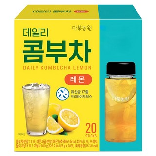 Danongwon 日常神纖 康普茶沖泡飲 檸檬口味 含17種乳酸菌 0糖0脂肪, 5g, 20條, 1盒