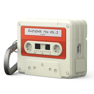 엘라고 에어팟 프로3 카세트 테이프 행 케이스, 클래식화이트, 1개