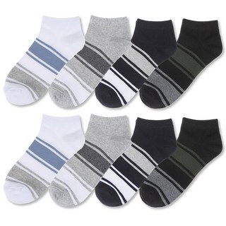 Base Alpha Essential 男性休閒西裝時尚圖案B運動休閒襪 8雙