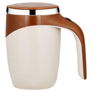 磁力自動攪拌杯 電池款, 1個, 咖啡色, 380ml
