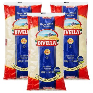 DIVELLA 德威樂 杜蘭小麥粗麵粉, 500g, 3個