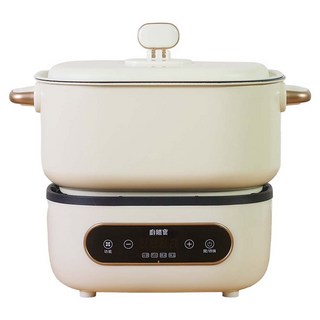 Cozii 廚膳寶 溫控多功能不沾料理鍋 象牙白, C1880, 普通型