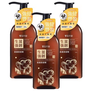 雪芙蘭 養護洗髮精 生薑強韌, 100%台灣植萃, 東方植物精華, 十二大無添加, 500g, 3瓶