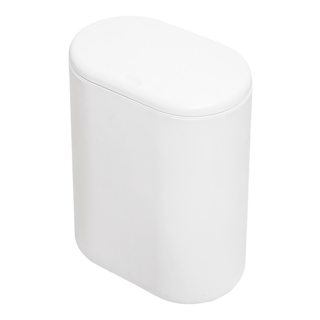 Polywise 翰庭 百樂 按壓式垃圾桶 9L, 白色