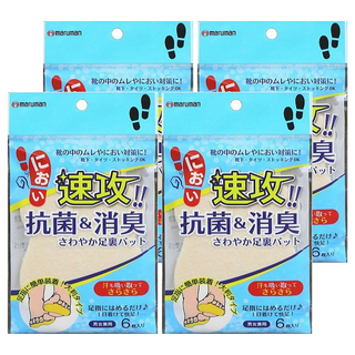 maruman H&B 速攻足部抗菌消臭墊, 6片, 4包