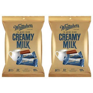 Whittaker's 迷你牛奶巧克力, 180g, 2袋