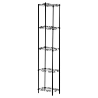 KI WISH 居家生活 輕型五層架 整體耐重150KG MIT台灣製造, 黑色, 5層