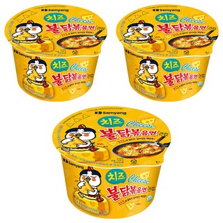 불닭볶음면 치즈 큰컵 105g, 3개