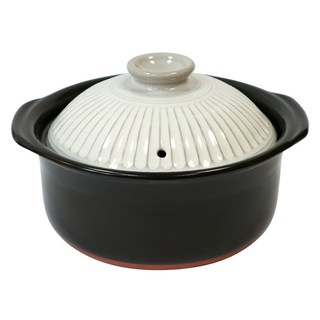 GINPO 銀峯 陶器 萬古燒菊花炊飯鍋 粉引 3合 2-3人用 白色 1.8L, 1個, 22.5cm