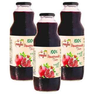 meySu 美愫 100%紅石榴汁, 1L, 3瓶