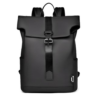 好背客howback 韓風潮流防潑水翻蓋磁扣 上班通勤旅行電腦後背包 15吋 黑色/灰色/軍綠色