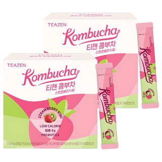 TEAZEN 茶禪 康普茶 草莓&奇異果口味, 2盒, 5g, 50條