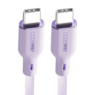 CODEWAY PALLET系列 100W PD USB-C to USB-C 傳輸線, 120cm, 紫色, 1條