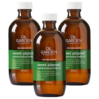 OiL GARDEN 澳悠園 100%甜杏仁SPA基底油 200ml 深層滋養 舒緩乾燥 澳洲原裝進口, 3瓶