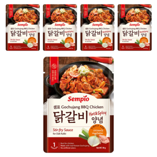 Sempio 膳府 辣炒雞肉專用醬汁 (90g) 韓式辣醬, 5包
