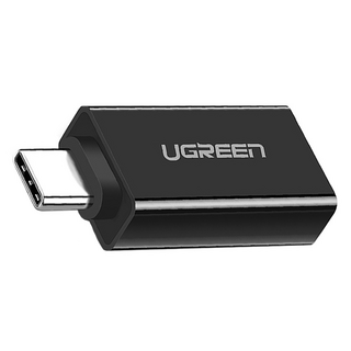 UGREEN 綠聯 USB 3.1 Type-C-USB 3.0高速轉接頭, 28mm, 深邃黑, 1個