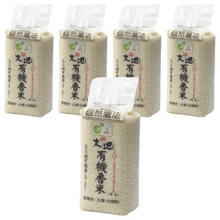 池上多力米 有機香白米 MOA自然農法 台灣台東縣產 高雄147, 1.5公斤, 5包, CNS一等