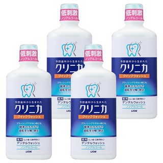 LION 獅王 固齒佳酵素漱口水套裝, 低刺激性, 無酒精, 4瓶, 450ml