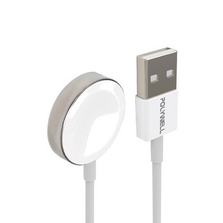 POLYWELL 寶利威爾 磁吸無線充電器 USB-A PW15-T65-0854, 白色, 1個