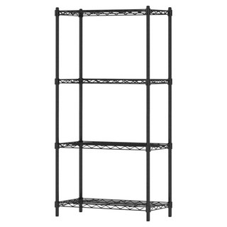 KI WISH 居家生活 輕型四層架 黑色 超堅固置物架, 1組, 60 x 30 x 120cm