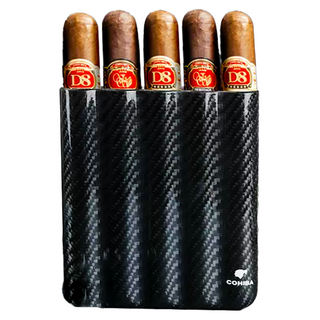 COHIBA 高希霸 碳纖維雪茄盒 五管裝 60 Ring Gauge, 155 x 76 x 28mm, 黑色