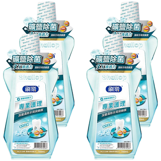 Shallop 刷樂 專業護理漱口水 礦鹽除菌, 750ml, 4瓶