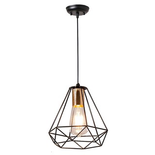 美式工業風愛迪生餐廳單吊燈, 黑色
