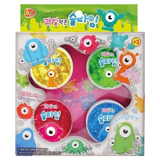 비앤씨 과일먹은 슬라임, 혼합색상, 570g, 1세트